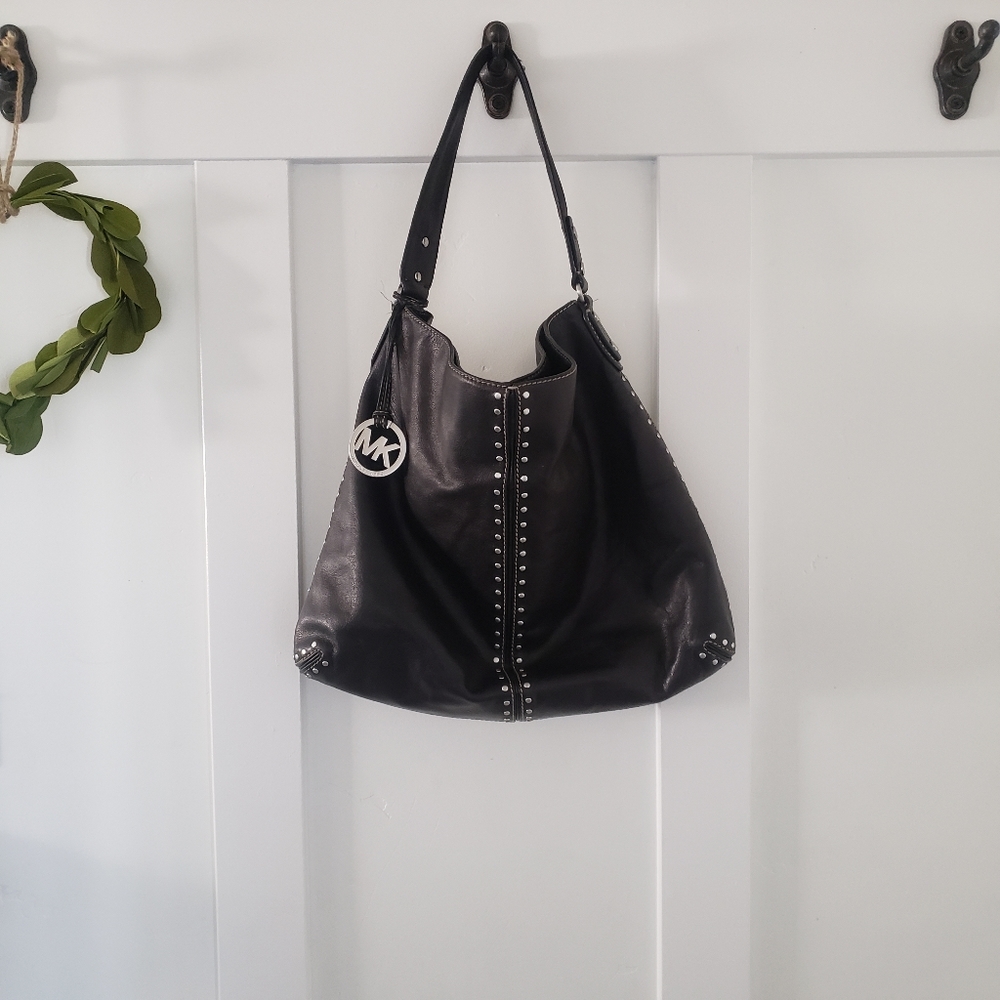 Micheal Kors black studded purse
